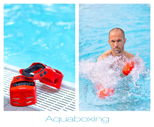 Illustration activité sportive en piscine : boxe aquatique aquaboxing - Frédéric LECHAT, photographe de reportage publicitaire Nantes Saint-Nazaire