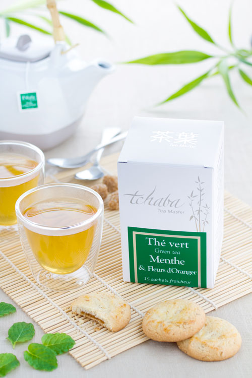 Publicité Master Tea Tchaba Thé vert menthe et fleurs d'oranger - Frédéric LECHAT, photographe d'illustration.